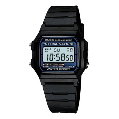 Reloj Casio F-105w-1a Hombre Vintage Clasico Iluminator Negro Azul