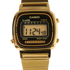 Reloj Casio La670wga-1d Vintage Mujer Dorado Negro