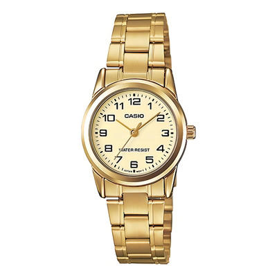 Reloj Casio Dorado Pequeño Para Mujer Ltp-v001g-9budf