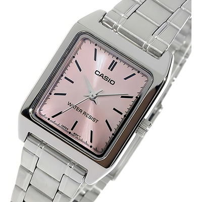 Reloj Casio Quartz Ltpv007 Mujer Acero watchsalas Full Plata Rosa