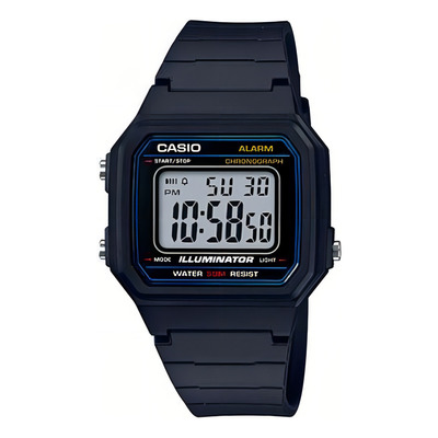 Reloj Casio Unisex Modelo W-217h-1avdf Negro Celeste