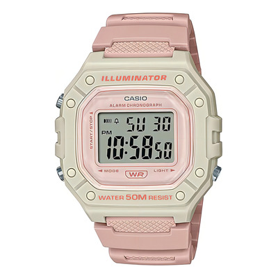 Reloj Digital Casio W-218hc-4a2vdf Para Mujer Blanco Gris