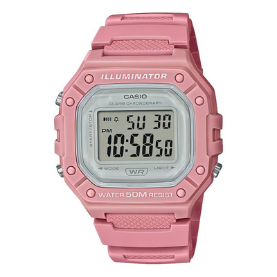 Reloj Deportivo Casio W-218hc-4av Rosa Gris