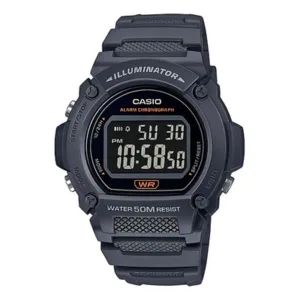 Reloj Casio W-219h 8b Deportivo Digital Diam 47mm - Impacto Malla Negro Grafito